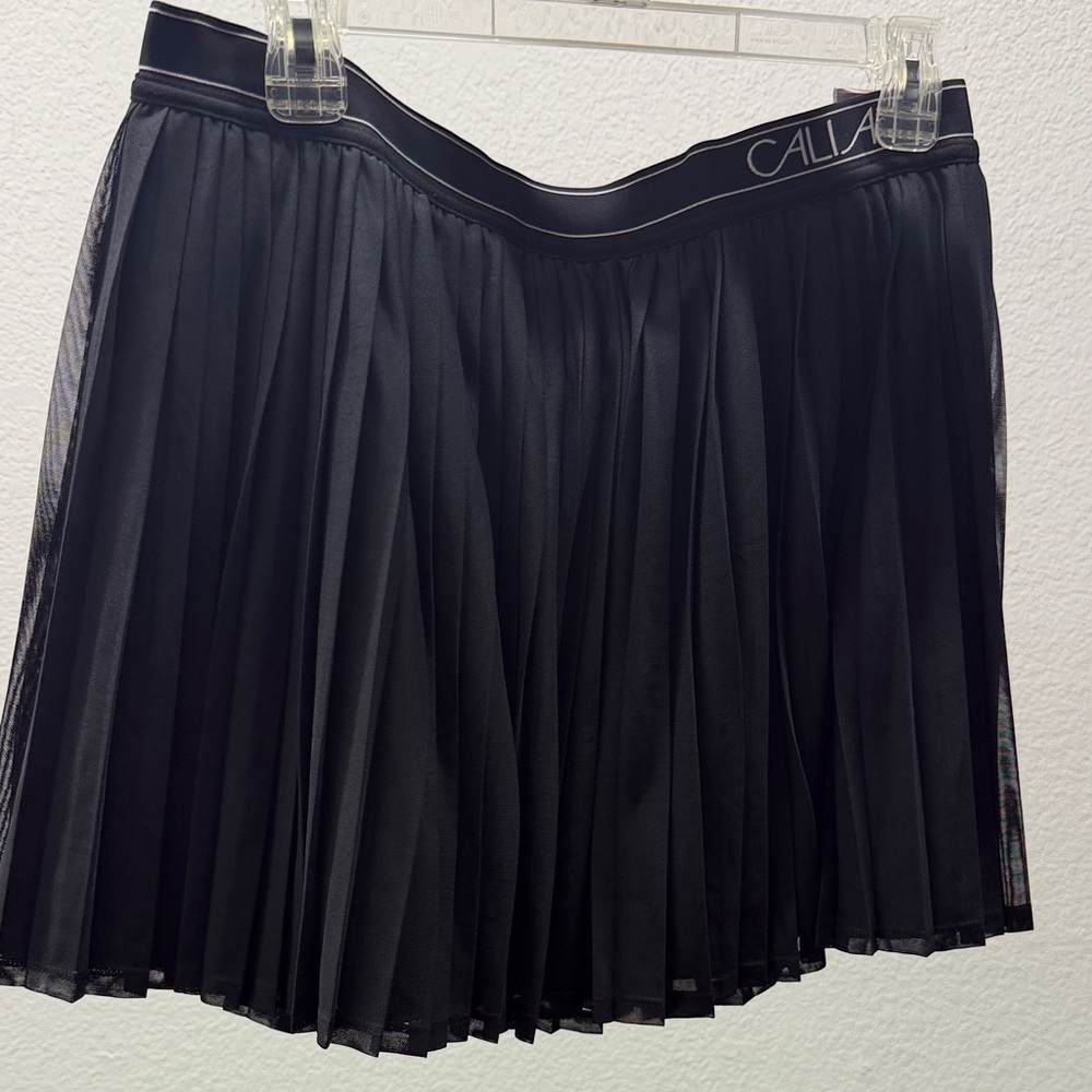 CALIA Women's Tennis/Golf Black High-Low Pleated Skort
